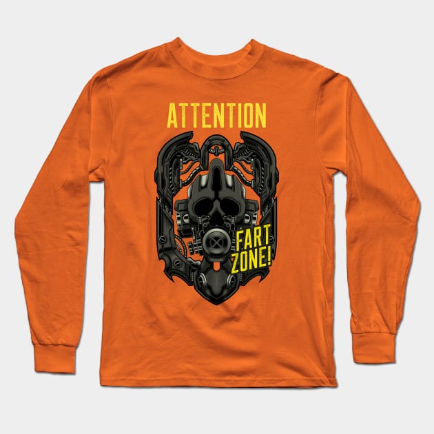 ATTENTION FART ZONE! Long Sleeve T-Shirt by Katebi Designs